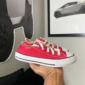 Red Low-Top Converse Sneakers